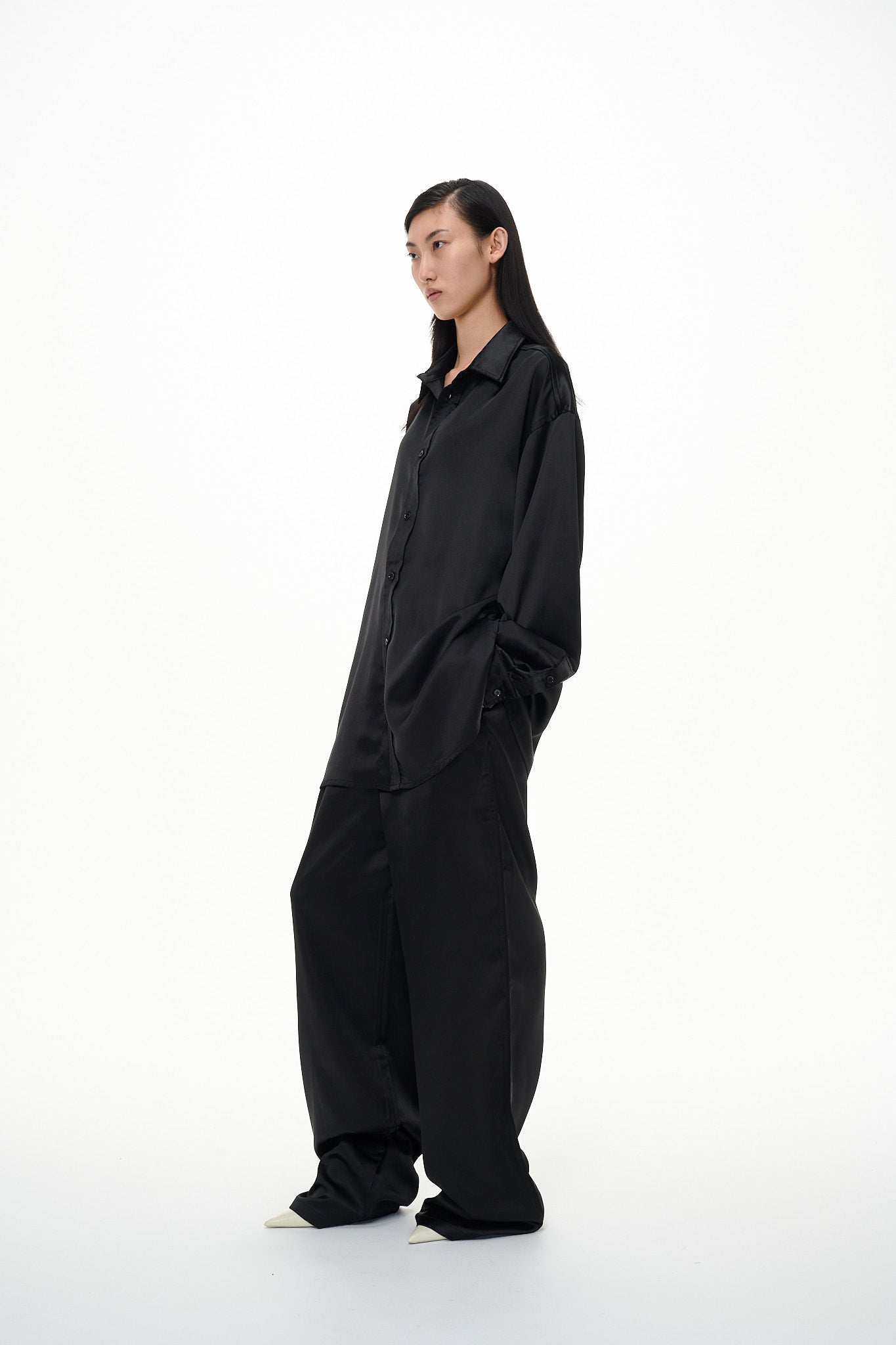 satin easy pants