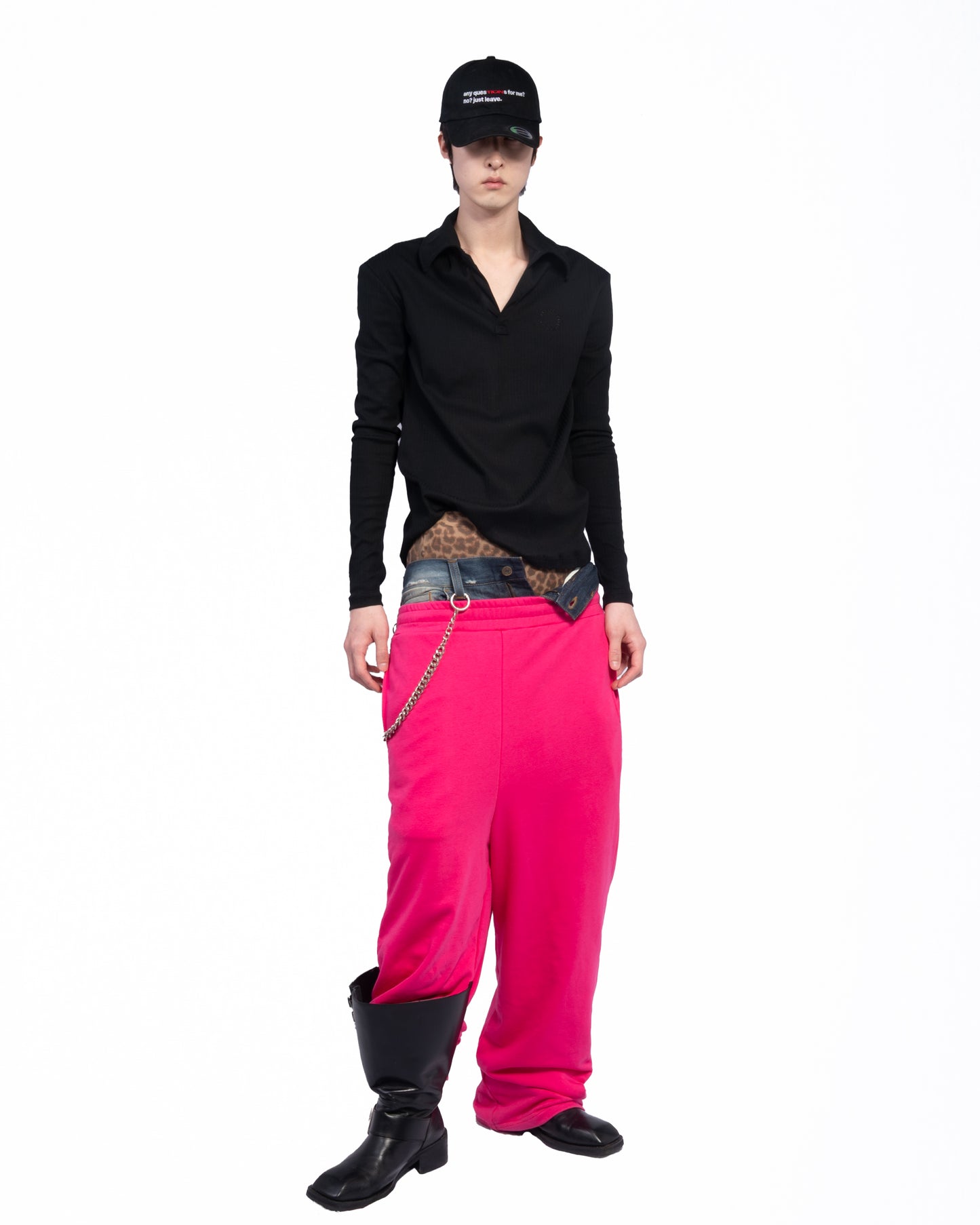 SKIPPER LONG SLEEVE POLO (BLACK)