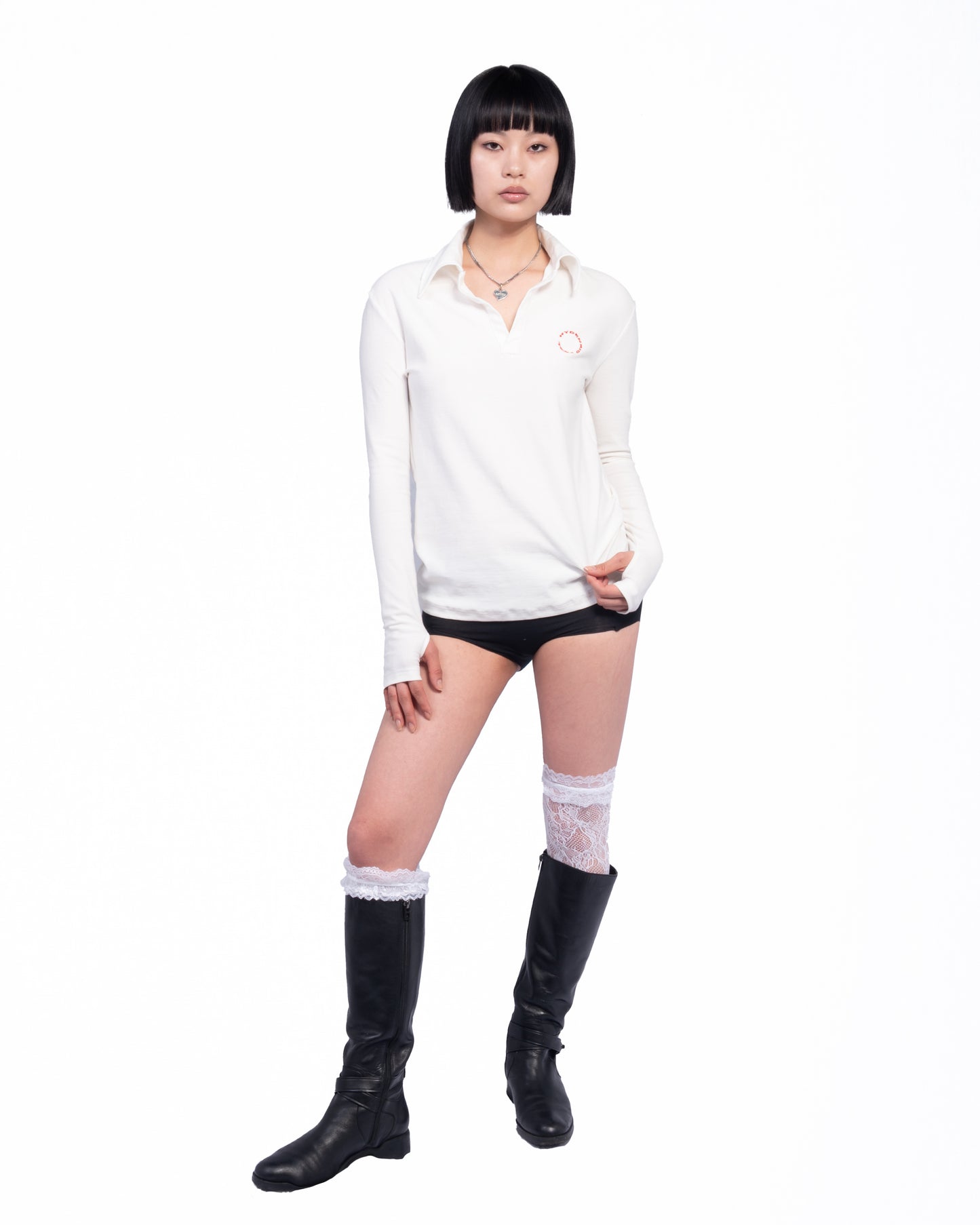SKIPPER LONG SLEEVE POLO (WHITE)