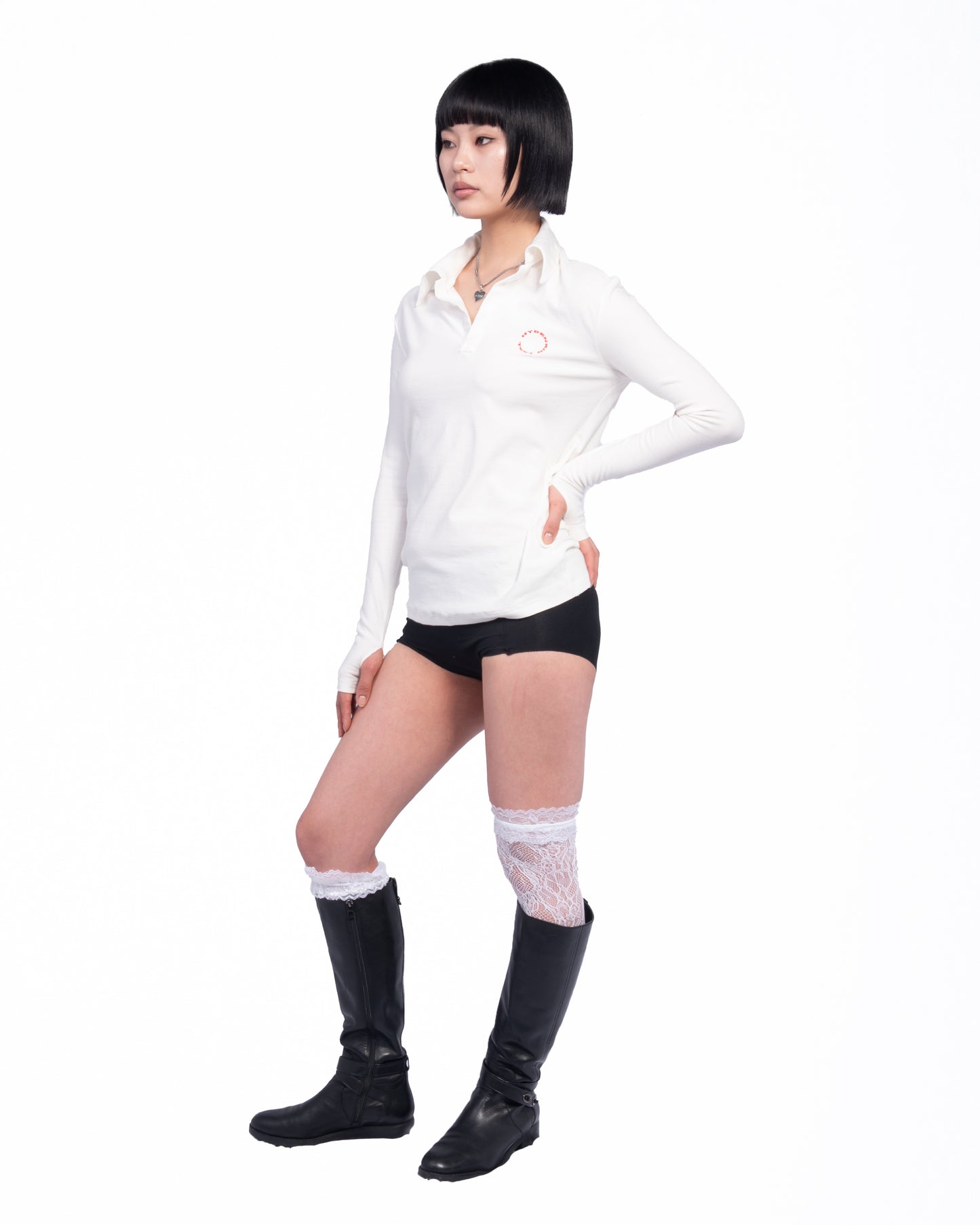SKIPPER LONG SLEEVE POLO (WHITE)