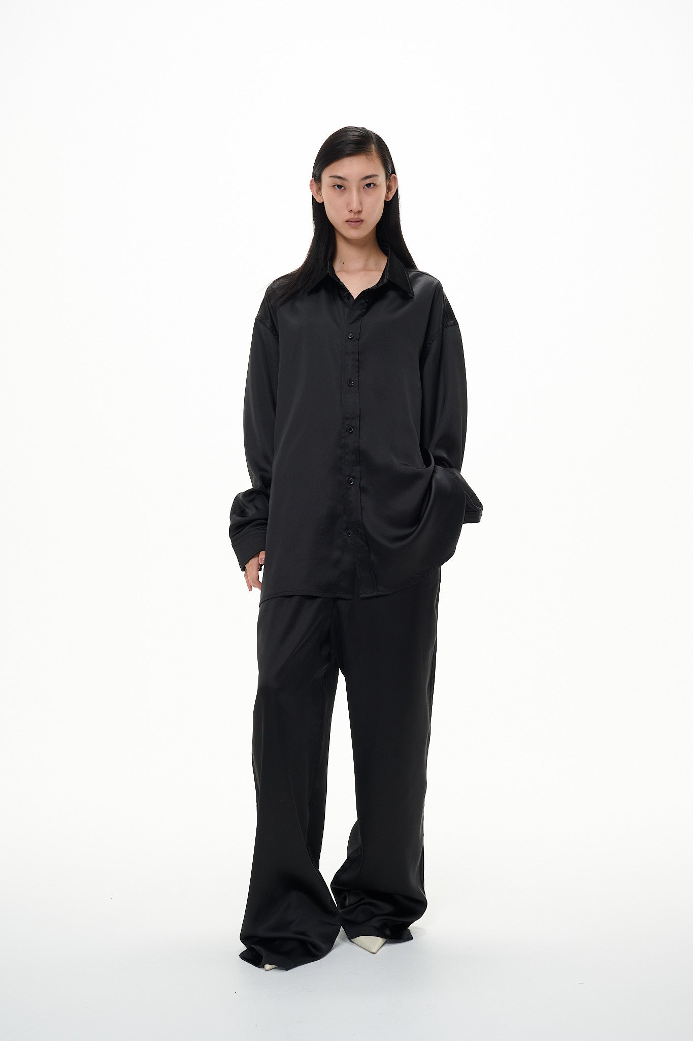 satin easy pants
