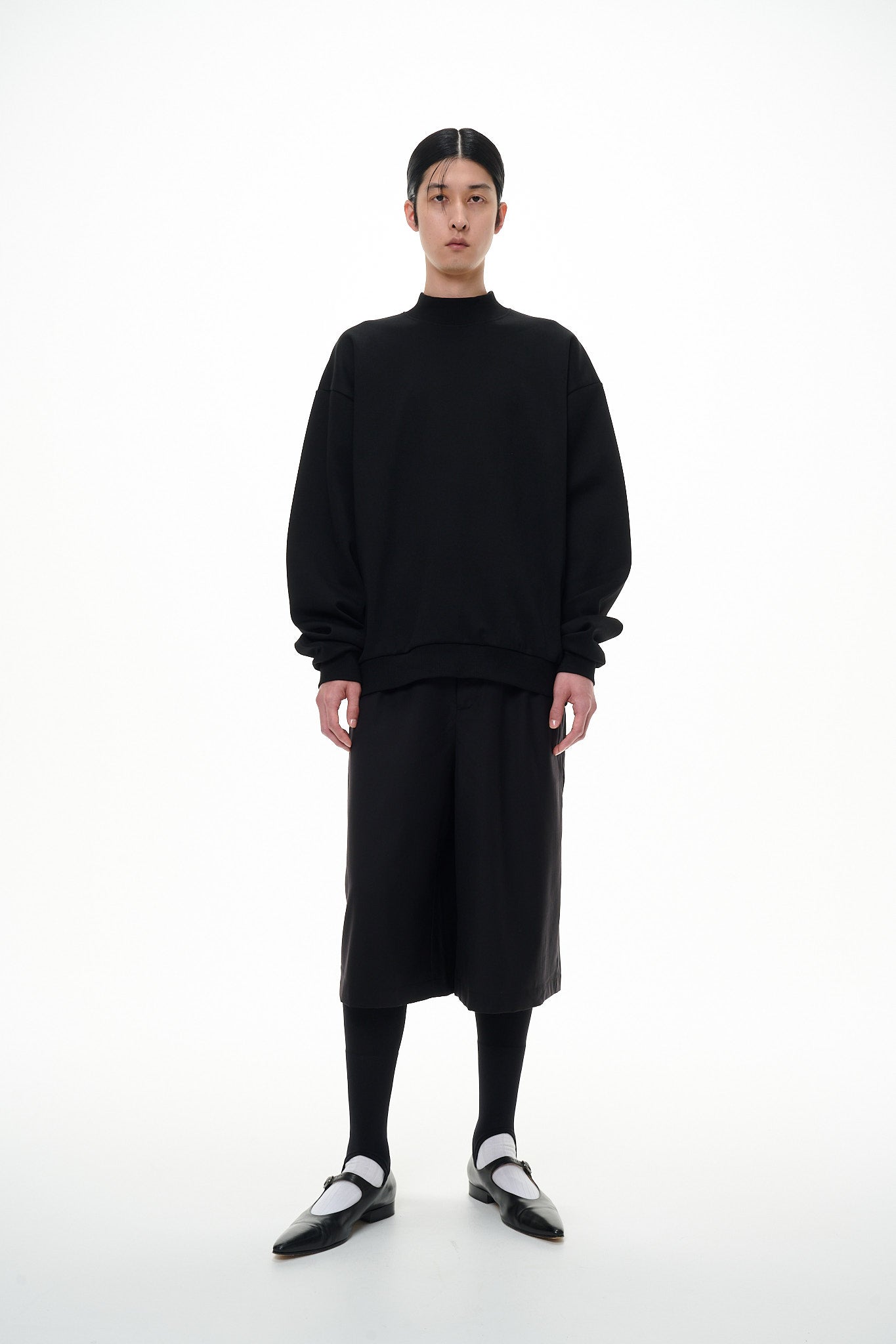 mock neck sweatshirt