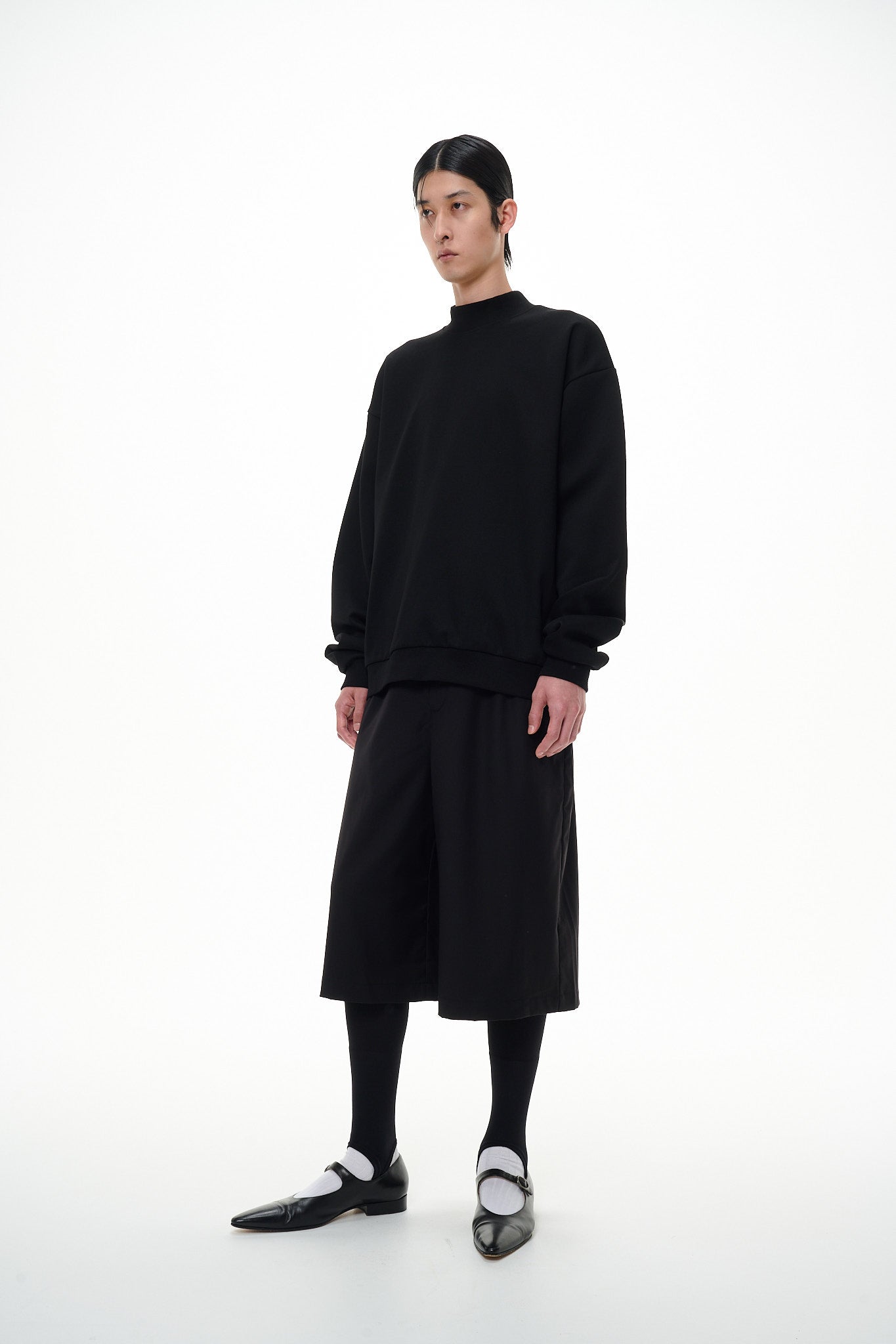 mock neck sweatshirt