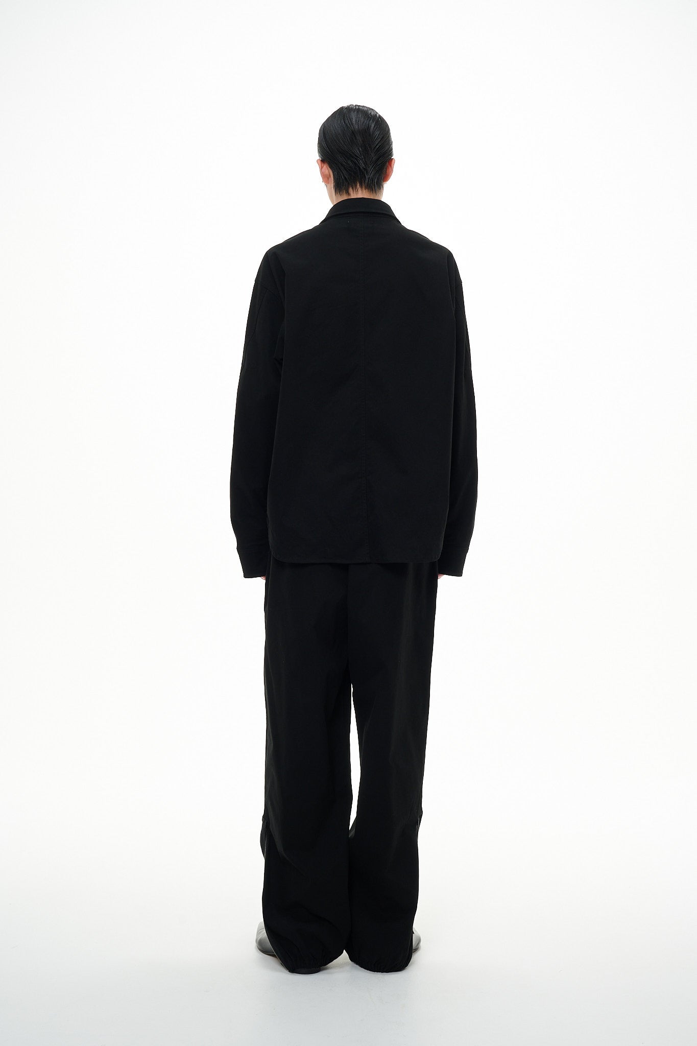 cotton zip-up pants