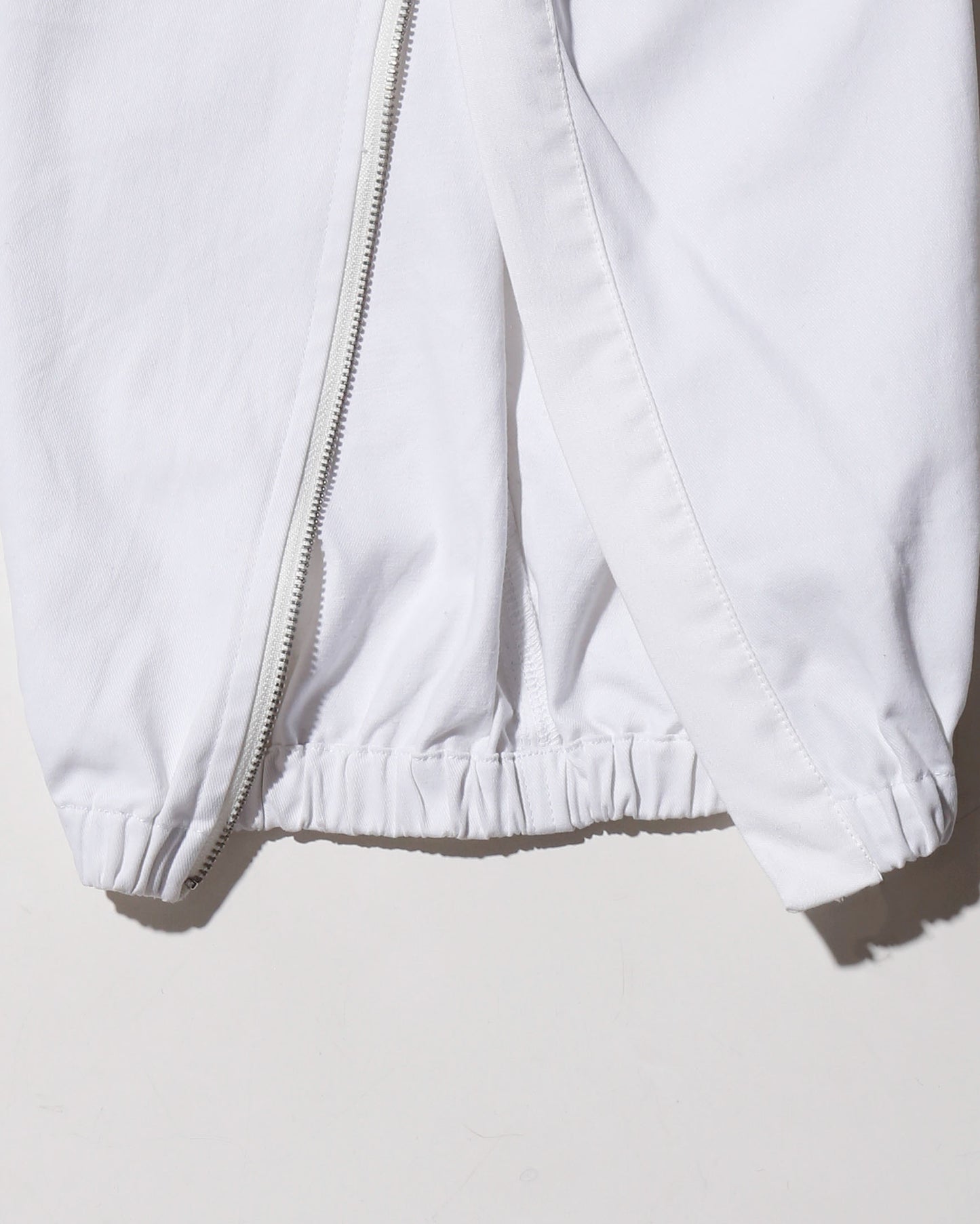 cotton zip-up pants